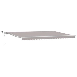 vidaXL Auvent Rétractable Gris clair 500 × 300 cm Polyester et métal