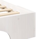 vidaXL Cadre de lit surélevé avec stockage Blanc Bois massif en pin