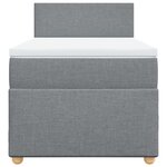 vidaXL Sommier à lattes de lit avec matelas gris clair 80x200 cm tissu
