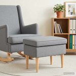 vidaXL Pouf Gris clair 55 x 35 x 41 cm Tissu