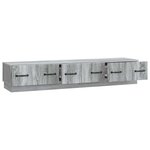 vidaXL Meuble TV Sonoma gris 147 x 34 5 x 27 cm Bois d'ingénierie