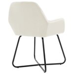 vidaXL Chaises à manger lot de 4 Crème Velours