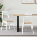 vidaXL Chaises de salle à manger 2 Pièces Blanc 43 x 54 x 89 cm