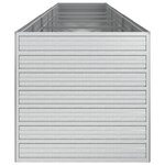 vidaXL Lit surélevé de jardin 480x80x77 cm Acier galvanisé Argenté