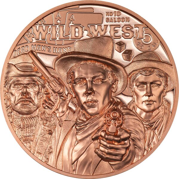 Pièce de monnaie en Cuivre 1 Dollar g 50 Millésime 2024 Legends WILD WEST