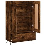 vidaXL Buffet haut chêne fumé 69 5x31x115 cm bois d'ingénierie