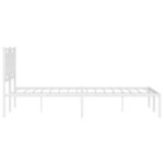 vidaXL Cadre de lit métal sans matelas et tête de lit blanc 140x200 cm
