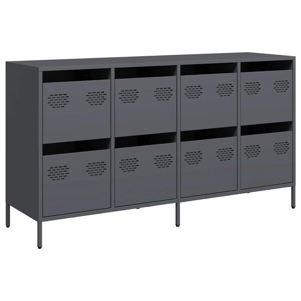 vidaXL Buffet anthracite 135x39x73 5 cm acier laminé à froid