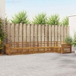 vidaXL Ensemble de canapés d'extérieur 6 Pièces Naturel