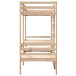 vidaXL Lit mezzanine avec bureau et chaises 90x200 cm pin massif