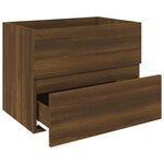 vidaXL Armoire d'évier Chêne marron 60x38 5x45 cm Bois d'ingénierie