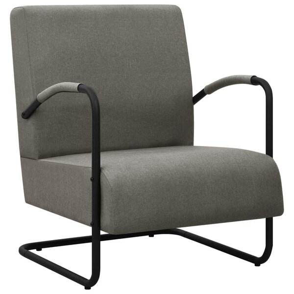 vidaXL Fauteuil gris clair tissu