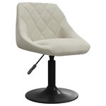 vidaXL Chaise de salle à manger Crème Velours
