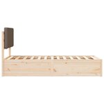 vidaXL Cadre de lit avec tête de lit rembourrée Taupe 75 x 190 cm