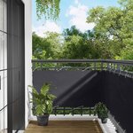 vidaXL Écran de balcon Noir 75 x 200 cm Oxford alu enduit de PU