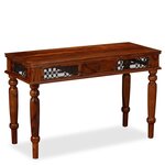 Bureau table meuble travail informatique bois massif de sesham 120 cm 0502135