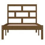 vidaXL Cadre de lit Marron miel Bois de pin massif 100x200 cm