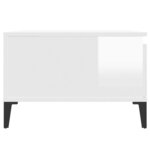 vidaXL Table basse blanc brillant 55x55x36 5 cm bois d'ingénierie