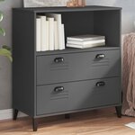 vidaXL Bibliothèque VIKEN gris anthracite 80x40x90cm bois d'ingénierie