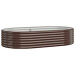 vidaXL Lit surélevé de jardin Acier enduit de poudre marron