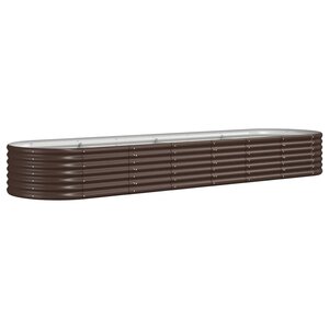 vidaXL Lit surélevé de jardin Acier galvanisé marron