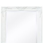 vidaXL Miroir mural style baroque 140x50 cm blanc