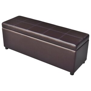 vidaXL Banc long de rangement bois marron