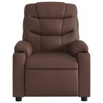 vidaXL Fauteuil inclinable électrique Marron Similicuir