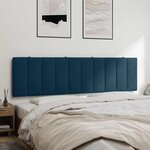 vidaXL Coussin de tête de lit Hanko bleu 180 cm velours