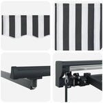 vidaXL Auvent rétractable manuel Anthracite et blanc 5 × 3 5 m