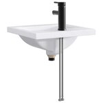 vidaXL Lavabo de salle de bains Noir Mat 42 x 40 x 16 5 cm métal