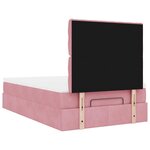 vidaXL Cadre de lit ottoman avec matelas rose 120x200 cm velours