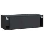 vidaXL Meuble TV mural 98 x 41 x 30 cm Noir Bois d'ingénierie