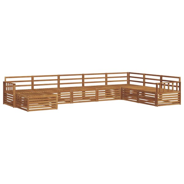 vidaXL Ensemble de canapés d'extérieur 8 pc Naturel