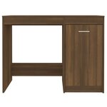 Bureau table poste de travail meuble d'ordinateur informatique étude chêne 100 x 50 x 76 cm bois d'ingénierie brun 02_0023599