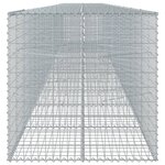 vidaXL Panier gabion avec couvercle 1100x100x100 cm fer galvanisé
