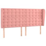 vidaXL Sommier à lattes de lit matelas et LED Rose 180x200 cm Velours