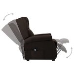 vidaXL Fauteuil Marron foncé Tissu