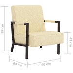 Vidaxl fauteuil crème similicuir