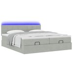 VidaXL Cadre de lit ottoman et matelas gris clair 180x200cm velours