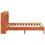 vidaXL Lit bibliothèque sans matelas cire marron 200x200 cm pin massif