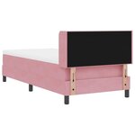 vidaXL Lit à ressorts avec matelas noir 100x200 cm en velours Rose