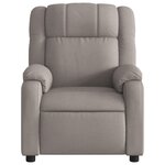 vidaXL Fauteuil inclinable électrique Taupe Tissu
