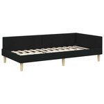 vidaXL Cadre de lit d'angle avec matelas avec matelas 2 Pièces Vert tissu