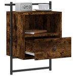 vidaXL Table de chevet murale chêne fumé 40x30x61 cm bois d'ingénierie