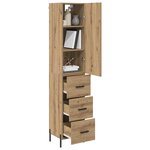 vidaXL Haut Armoire avec tiroir Chêne artisanal 34 5 x 34 x 180 cm