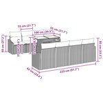 vidaXL Set de Canapé de Jardin de 9 pièces avec Coussins en Rattan Poly Marron