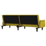 vidaXL Canapé-lit avec accoudoirs jaune velours