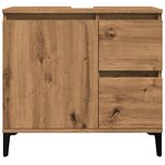 vidaXL Armoire lavabo chêne artisanal 65x33x60 cm bois d'ingénierie