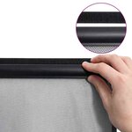 vidaXL Écran de porte insectes avec rideau en maille Noir polyester